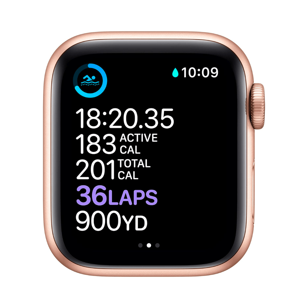 Apple Watch Series 6 (GPS+Cellular, 44mm) - Dourado com bracelete desportiva Rosa-Areia