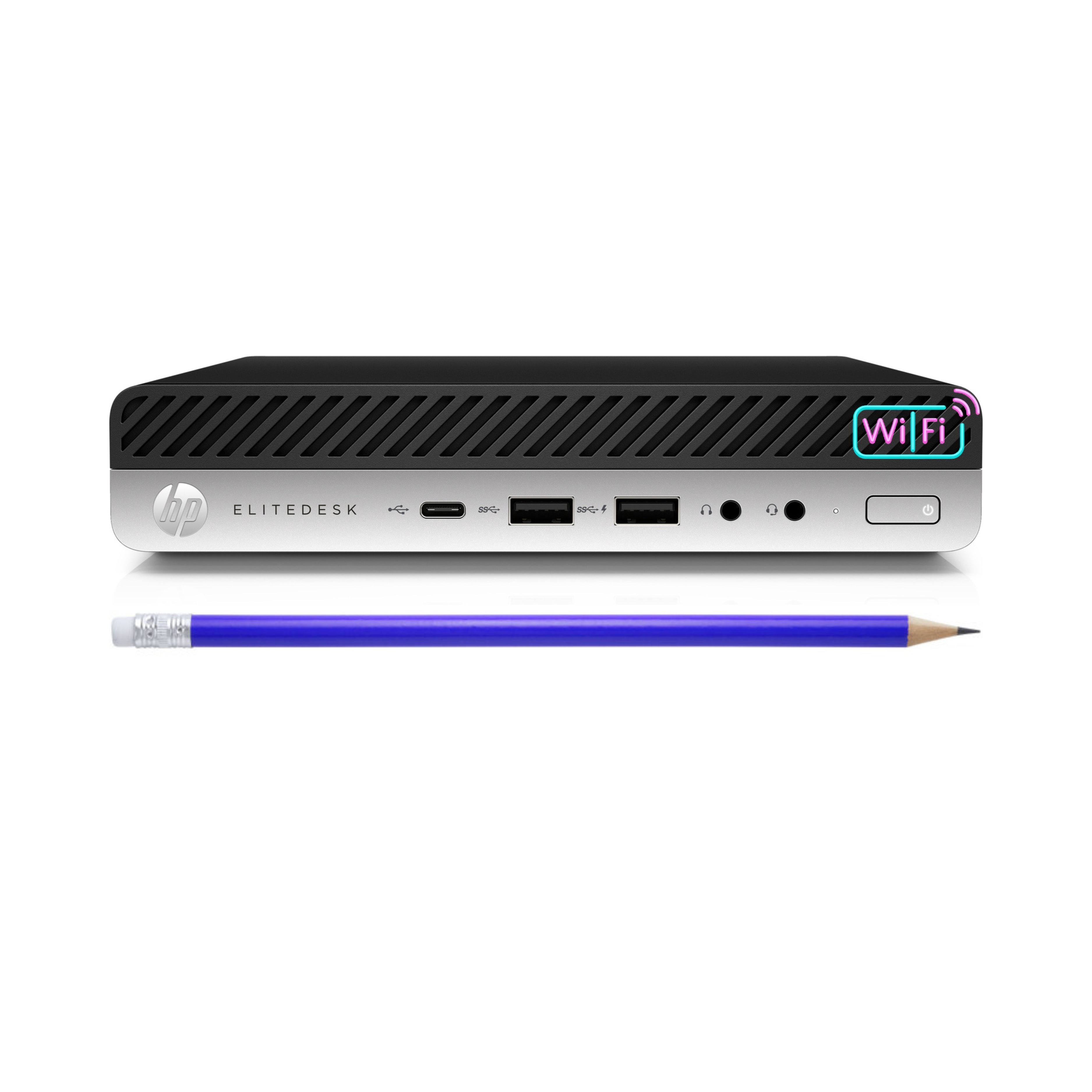 HP EliteDesk 800 G4 Mini i5 (8500T) 8GB RAM 256GB SSD | Option 3ème port VGA | Wi-Fi | Windows 11 Pro
