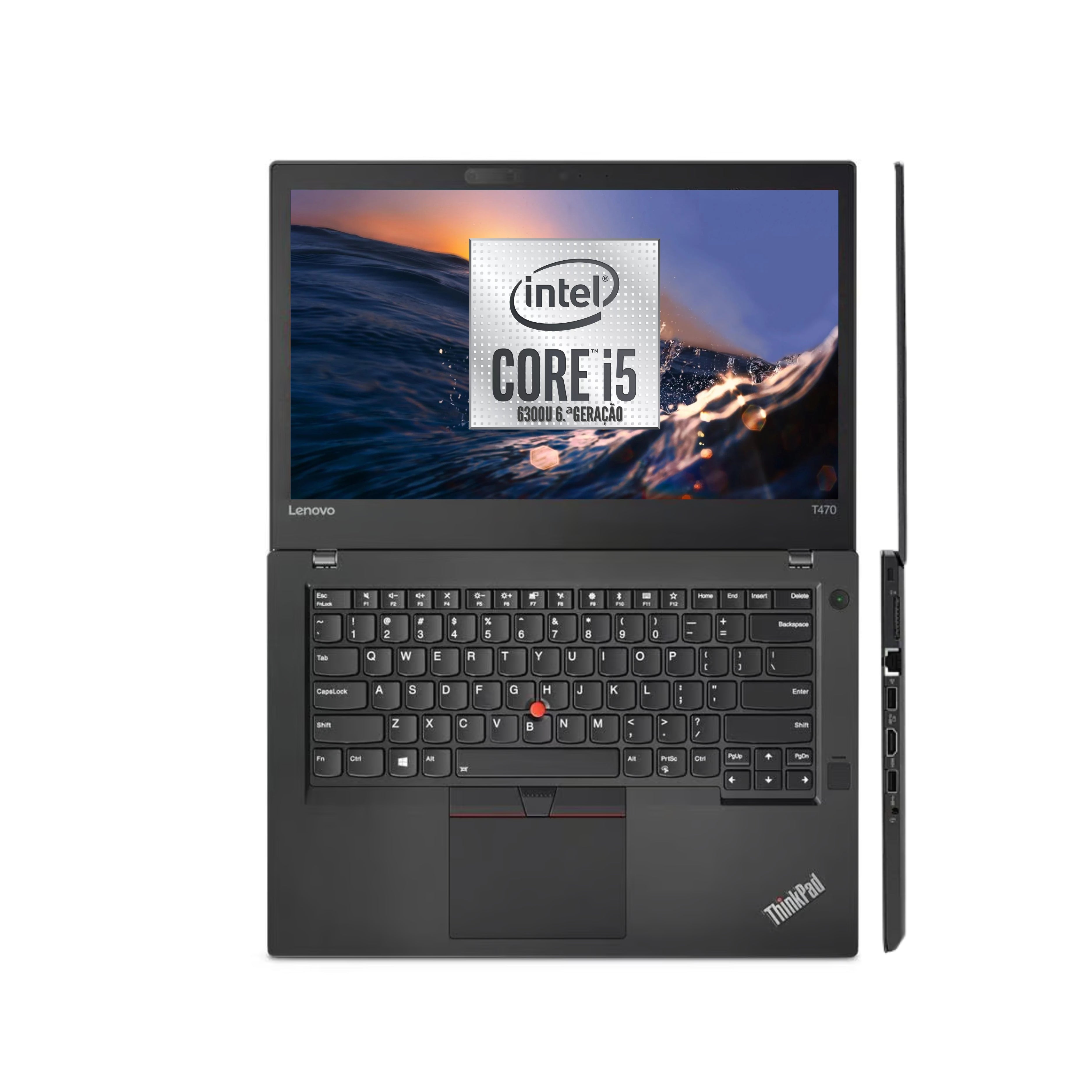Lenovo ThinkPad T470 i5 (6300U) 8GB RAM 256GB SSD 14" HD Windows 10 Pro
