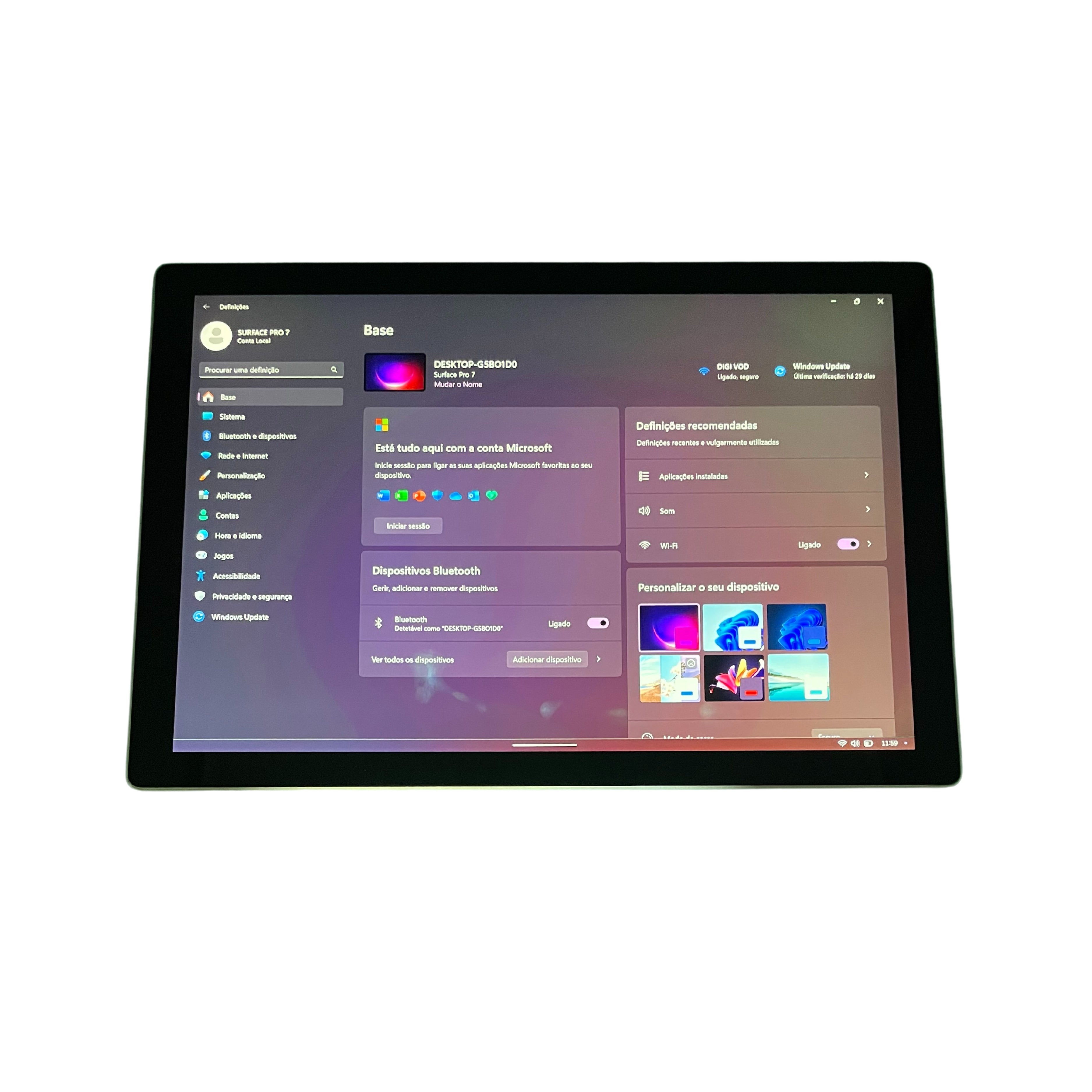 Microsoft Surface Pro 7 i5 (1035G4) 8GB RAM 128GB SSD 12.3" Táctil Windows 11 Pro + Teclado (Outlet 279)