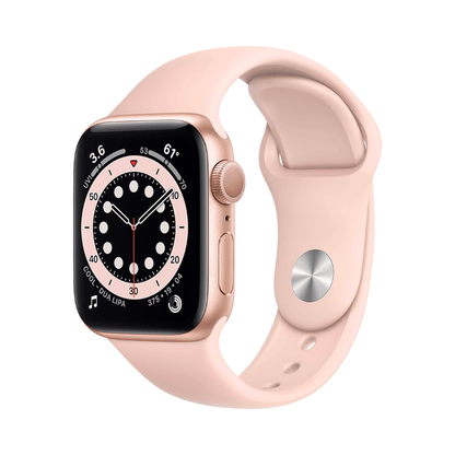 Apple Watch Series 6 (GPS, 44mm) - Gold with Sand Pink sport strap