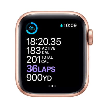 Apple Watch Series 6 (GPS+Cellular, 44mm) - Gold with Sand Pink sport strap