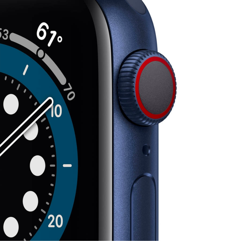 Apple Watch Series 6 (GPS+Cellular, 44mm) - Azul com bracelete desportiva Azul Profundo