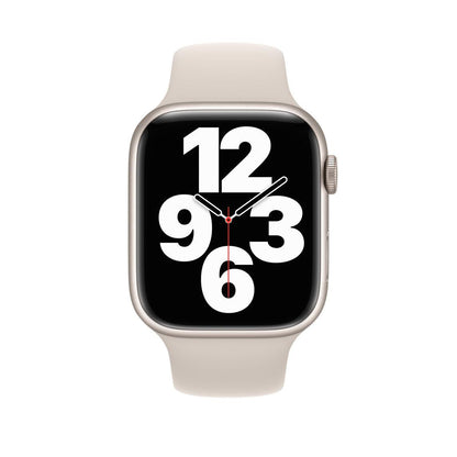 Apple Watch (Series 7) 2021 GPS + Celular 45 - Alumínio Luz das estrelas - Bracelete desportiva Luz das estrelas