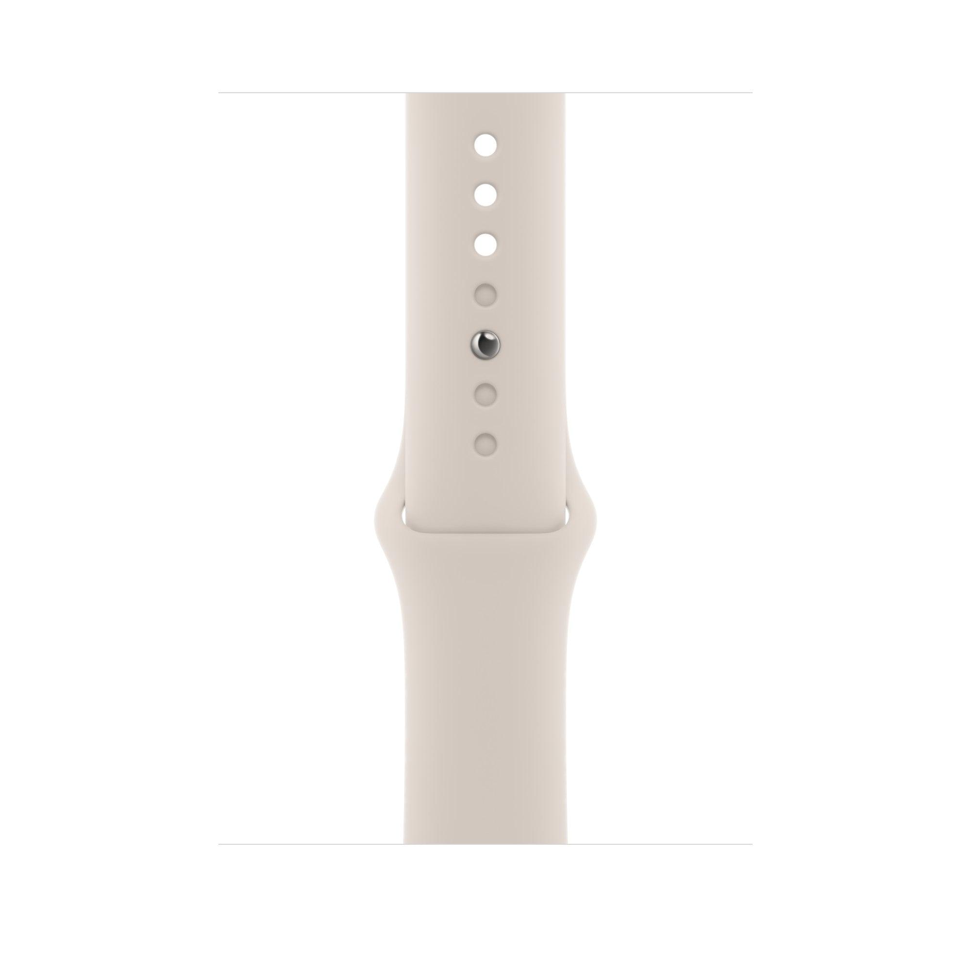 Apple Watch (Series 7) 2021 GPS + Celular 45 - Alumínio Luz das estrelas - Bracelete desportiva Luz das estrelas