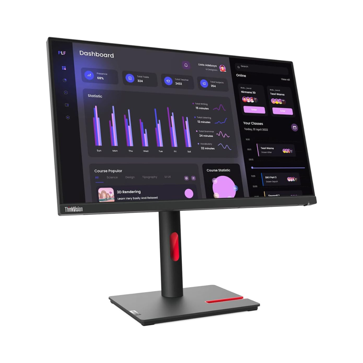 Monitor Lenovo ThinkVision T24i-30 IPS 16:9 Full HD ThinkVision de 23,8" | VGA | hdmi  | DisplayPort