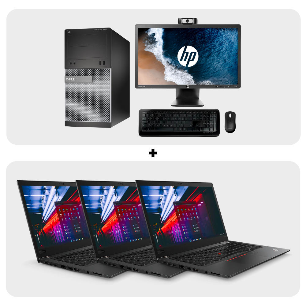 Pack Dell OptiPlex 3020 MT (1 unidad) + Lenovo ThinkPad T480s (3 unidades) 