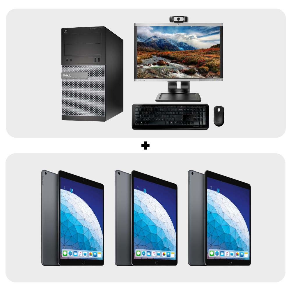 Paquete de equipo 1: <tc>Dell</tc>  OptiPlex 3020 MT (1 ud.) + iPad Air (2 uds.)