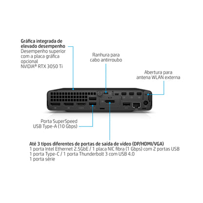 HP Elite Mini 800 G9 i5 (14500) 16GB RAM 512GB SSD Wi-Fi Blueetoth Windows 11 Pro