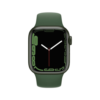 Apple Watch (Series 7) 2021 GPS + Cellular 41 - Green Aluminum - Green Sport Strap