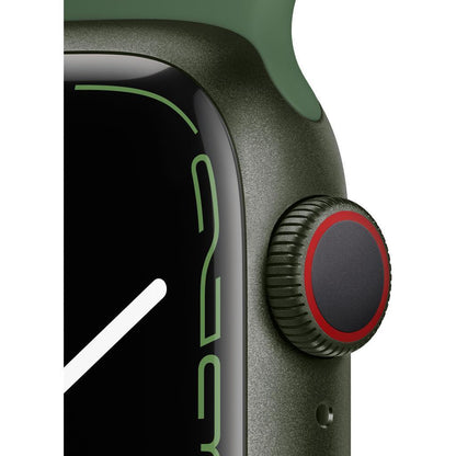 Apple Watch (Series 7) 2021 GPS + Cellular 41 - Green Aluminum - Green Sport Strap